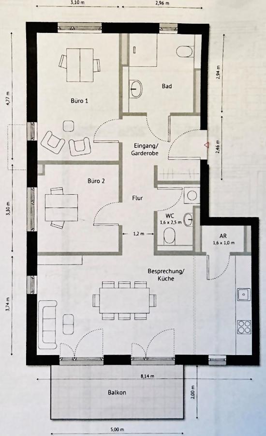 Ferienwohnung-Parkplatz-Balkon-Kueche-Aufzug-Smarttv-Waschtrockner Erlangen Exterior foto
